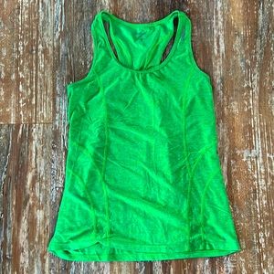 REEBOK green gym tank top for women size L